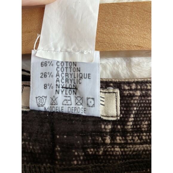 NWT BISCOTE Paris Brown Flock jeans embellished with cording size EU42/US 10 - Picture 9 of 10